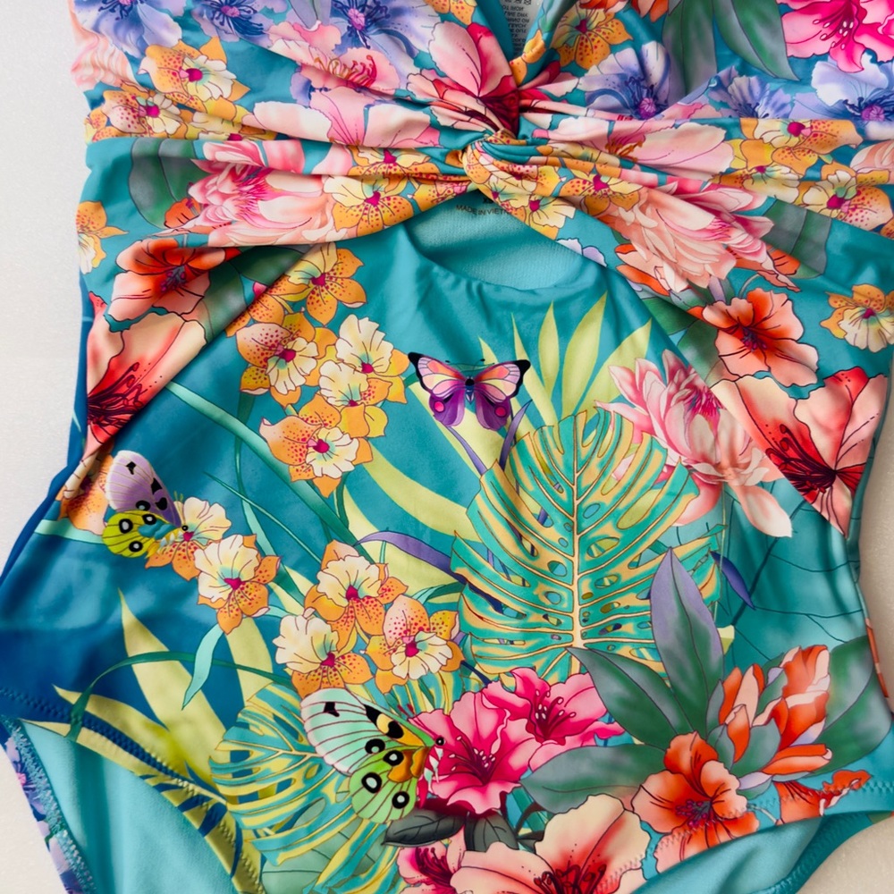 Johnny Was Tropical Floral Swim One Piece